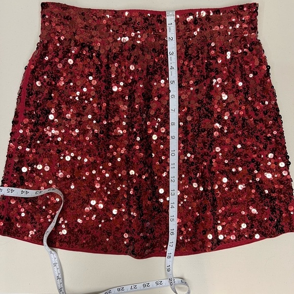 Garnet Hill Red Sequined Tank and Skirt Set Size M - Picture 4 of 10